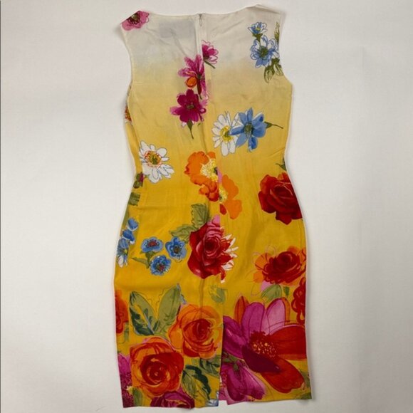 Fendi Multicolor Floral Mini Dress Sz 44 Made In Italy - Picture 8 of 12